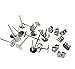 YOYOSTORE 100 Lot Stainless Steel Silver Tone Flat Base Pad Earring Make DIY with Posts Studs Back Blank Findings (3mm)
