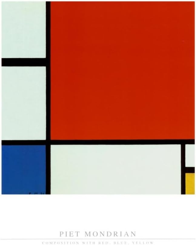 Amazon Com Composition With Red Blue Yellow Art Print Fine Art