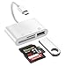USB C to SD Card Reader, 3 in 1 USB C to USB OTG Adapter, Type C Micro SD Card Adapter, USB Camera Connection Kit for New iPad Pro 11