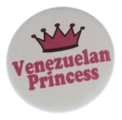 A&T Designs Unisex - Venezuelan Princess 1.25" Pinback Button Pin - Venezuela