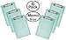 Acrimet Clipboard Memo Size A5 (9 1/4” x 6 5/16”) Low Profile Clip (Plastic) (Clear Green Color) (6 Pack)
