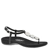 Vionic Womens Rest Lizbeth Orthotic T Strap Sandal Shoes, Black, US 9