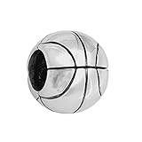 Basketball charm 925 Sterling Silver Sport Beach Ball Beads for DIY Charms Bracelet