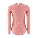 Muangan Women Fashion Loose Casual V-Neck Long Sleeve Blouse Tops