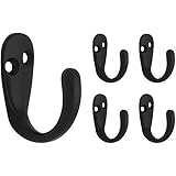 Franklin Brass FBSPRH5-FB-C Single Prong Robe Hook, 5-Pack, Flat Black, 5 Piece