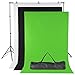 Amzdeal Photography Backdrop Stand Kit Adjustable Photo Studio Background for Video Photoshoot Portrait Non Woven White Black Green Backdrops with Carry Bag