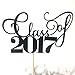 Rainlemon(TM) Glitter Black Class of 2017 Graduation Party Cake Topper