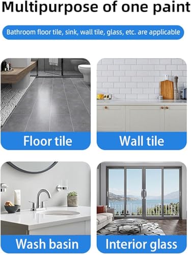 Bathroom Tub and Tile Refinishing Kit–Quick-Dry Water-Resistant Paint with Rolling Brush Set,Countertop & Bathtub Restoration,Easy Application for Bathroom Surfaces(White)