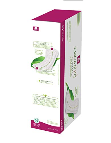 Organyc 100% Certified Organic Cotton Panty Liner, Maxi, 20 Count