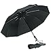 Anti UV Umbrella, Arrela Compact Travel Umbrella Windproof Waterproof UV Protection Folding Auto Open Close Umbrella with 10 Ribs Comfort Handle for Women Men Black