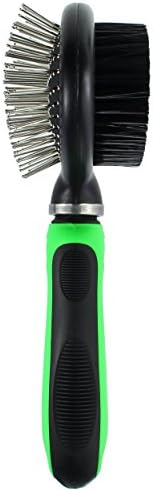 Pet Grooming Brush for Dogs and Cats with Long or Short Hair - Dual 2 in 1 Pin and Bristle Quick and Easy to Use with Swivel Head for Extra Comfort by Fuzzy Family