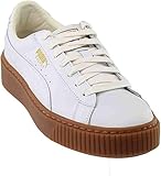 PUMA Women's Basket Core Platform, Puma White-Puma White, 9.5 M US