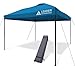Leader Accessories Pop Up Canopy Tent 10'x10' Canopy Instant Canopy Shelter Straight Leg Including Wheeled Carry Bag, Blue