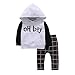 Kshion Infant Baby Girl Boy Clothes Set Fashion Hooded Tops+Pants Outfits (18-24Month)