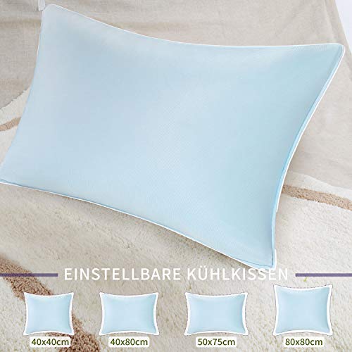 JZS Oreillers de lit rafraîchissants pour dormir, respirants et antistatiques pour cheveux et peau, en coton et oreillers rafraîchissants