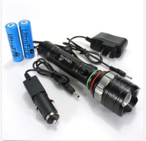 3000lm CREE XML T6 LED Zoomable Rechargeable Torch Flashlight 118650+charger