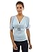 PattyBoutik Women's V Neck Cut Out Shoulder Short Sleeve Blouse