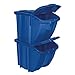 Suncast Bin Kit Stackable Organizer-Front Flap for Dry Storage Stores All Kinds of Recyclables, Blue