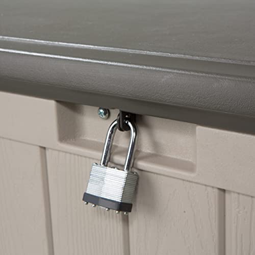 Lifetime 60186 HeavyDuty Outdoor Storage Deck Box, 116 Gallon, Desert