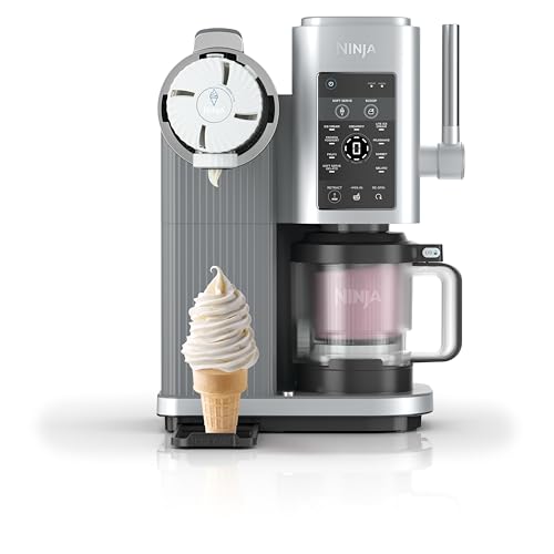 Ninja CREAMi Scoop & Swirl Eismaschine mit 2 Behältern Platinsilber NC701EU