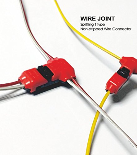 Alightings T type 2pin Wire Connector with no wire-stripping required for Mid-span Branching in Wires Connection, Main Cable 22-20 AWG, branch 22-20AWG (pack of 10) - Thumbnail 3