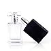30ML Glass Refillable Perfume Bottle, Portable Square Cologne Empty Atomizer Bottle for Travel (Transparent)