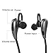 Sports Wireless Headphones,Bluetooth Handsfree Stereo In Ear Earbuds with Mic Noise Cancelling Headphones (Black)
