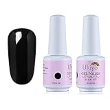 Ukiyo Gelpolish Soak Off UV LED Gel Nail Polish Varnish 8ML/0.27fl.oz Black Shadow(1348)