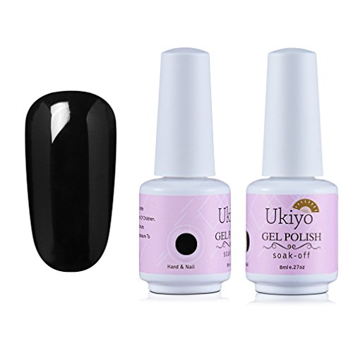 Ukiyo Gelpolish Soak Off UV LED Gel Nail Polish Varnish 8ML/0.27fl.oz Black Shadow(1348) Ukiyo Gelpolish Soak Off UV LED Gel Nail Polish Varnish 8ML/0.27fl.oz Black Shadow(1348)