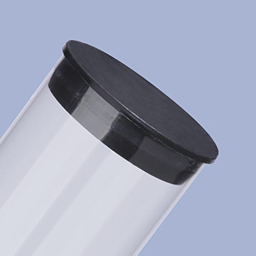 Cleartec SBT00150 1" THIN WALL SEALED BOTTOM X 6.187" (qty 100) with PRP1.000BLK 1" POLY PLUG BLACK (qty 100)