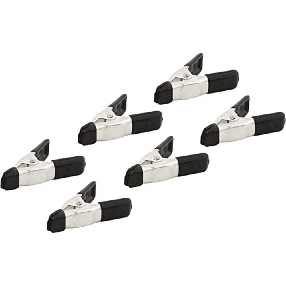 Rolson 60341 6 pc 50 mm Spring Clamp Set, Black