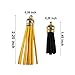 100PCS Multi-Colors Faux Suede Leather Tassel Craft Pendants with Gold Caps for Cellphone Straps, Jewelry Making, DIY Charms, Key Chain Accessory by CSPRING