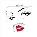 Women's Face Star Decor Nice Sticker Removable Wall Stickers Wall Decor Home Decor Wall Art Bedroom Decor Living Room Decor Sofa TV Background DIY Art Decals