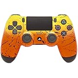 Hand Airbrushed Fade Playstation 4 Custom Controller (Yellow &amp; Orange)