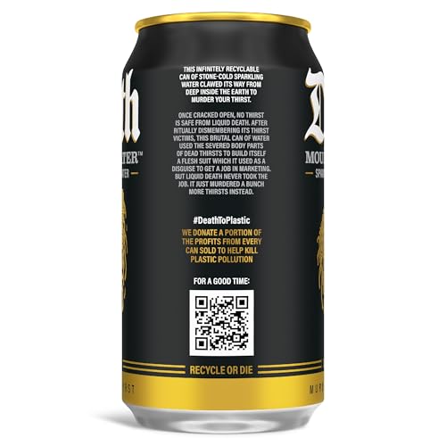 LIQUID DEATH SPARKLING MOUNTAIN WATER, 12 FZ