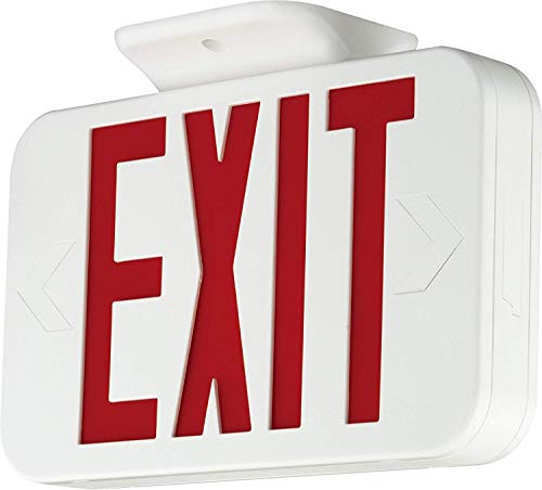 YaoKuem LED Exit Sign Emergency Lighting Fixture, Double Face Exit with Batteries Back Up, UL Rated, 120-277V (1-Pack)