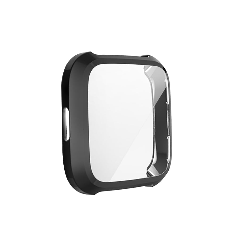 Hemobllo Professional Watch Protective Case for FitbitVersaLite - Durable Anti-Drop Cover with Delicate Plating, Full Protection, Black