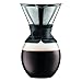 BODUM 11593-01S, 51 Ounc, Pour Over Coffee Maker with Permanent Filter, Black Band, 51 Ounce
