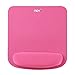 Mouse Pad with Memory Foam Wrist Rest, Non-Slip Rubber Base Mouse Mat for Typist Office, Pink
