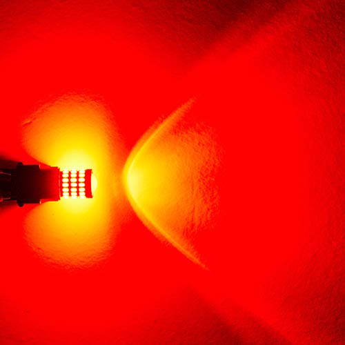 AUXLIGHT 2057 1157 2357 7528 2057A 1157A 2357A LED Bulbs Brilliant Red, Ultra Bright 57-SMD LED Replacement for Brake/Tail Lights, Blinker Lights, Turn Signal/Parking or Running Lights (Pack of 2)