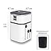Travel Adapter, Universal Travel Plug with Dual 3.2A USB Ports US to UK EU AU All in One Worldwide Travel Power Adapter Safety Fuse Protection Adaptor International AC Wall Charger (White Color)