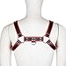 ClearUmm Men's Leather Body Chest Harness Belt with Double-shoulder Cage Belt Adjustable