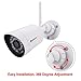 Dericam 1080P Wireless Outdoor Security Camera with Crystal Glass 3MP HD Lens, Full HD 1080P@30FPS, External Memory Card Slot Available, B2A, White