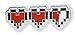 Forge Pixel Heart Retro Video Game 8 Bit Life Meter (1 Pin)