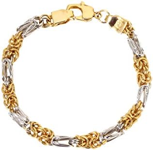 Dilan Jewels BLISS Collection Two Tone Gold Plated Link Chain Bracelet For Men