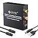 eSynic DAC Digital to Analog Audio Converter Digital Optical SPDIF Coaxial to Analog L/R RCA Converter Toslink to 3.5mm Jack Audio Adapter with 1m Optical Cable for HDTV Blu Ray HD DVD Apple TV primary