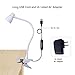 CeSunlight LED Clip Desk Lamp, Headboard Light with Strong Clamp, Bed Reading Light with 3000k-6500K Adjustable Color Temperature Options for Brighter Illumination (Milky White)