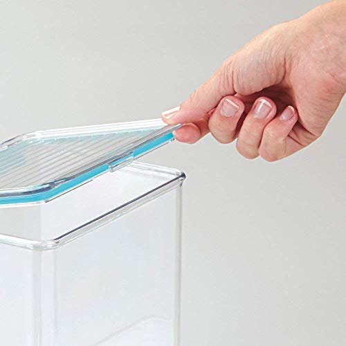 iDesign Plastic BPAFree Pantry Food Storage Organizer Bin with AirTight Hinged Lid, 2 Quart