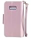FLYEE Case Compatible with Galaxy S8(5.8inch,Released in 2017),Wallet Case for Women and Girls with Card Holder and Mirror,9 Cards Slots Premium Leather Flip Magnetic Dream Protective case-Rose Gold