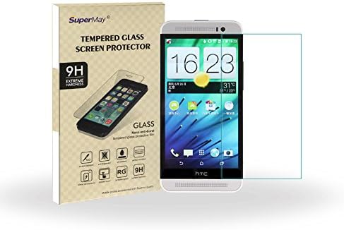 SuperMay HTC One E8 Tempered Glass Screen Protector 0.26mm Ultra Thin 9H Hardness 2.5D Round Edge with Lifetime Replacement Warranty